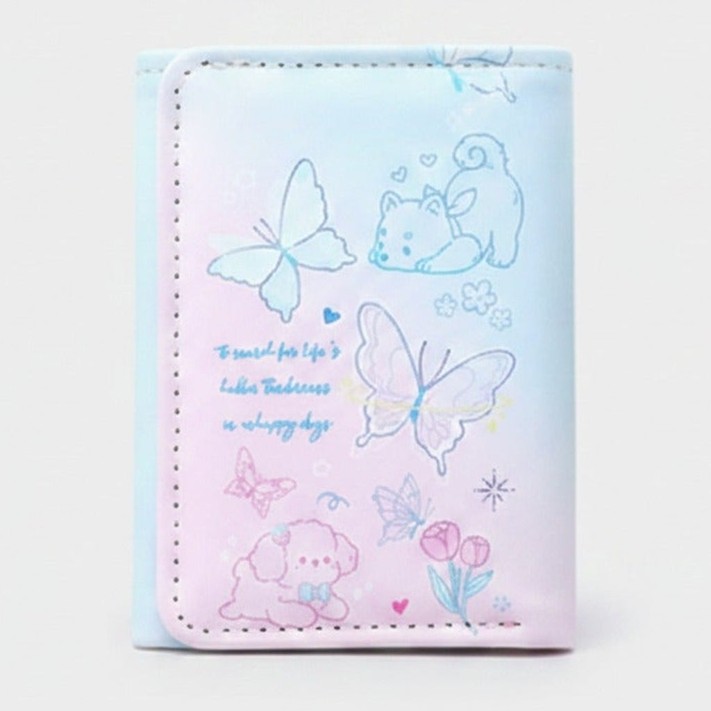 Butterfly Pastel Gradient Trifold Wallet – bags & wallets (view 1)