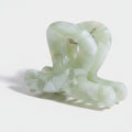 Translucent Jade Flower Hair Claw Clip - Floating Flower Green 3cm – hair accessories (view 1)