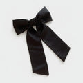 Black Satin Bow Hair Clip – hair accessories (view 1)