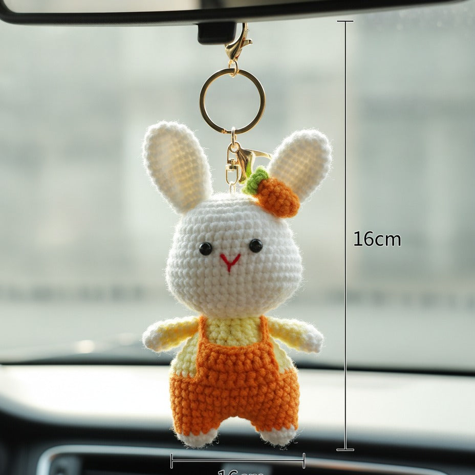 Mini Crochet Keychain DIY Kit - Overalls Bunny