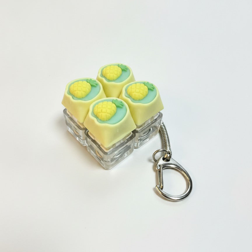 Pineapple Keycap Keychain Set - Type 3