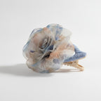 Watercolor Bloom Hair Claw - Blue