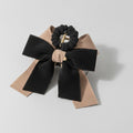 Textured Bow Hair Claw - Black