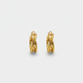Twisted Gold Hoop Earrings Gold