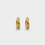 Twisted Gold Hoop Earrings Gold