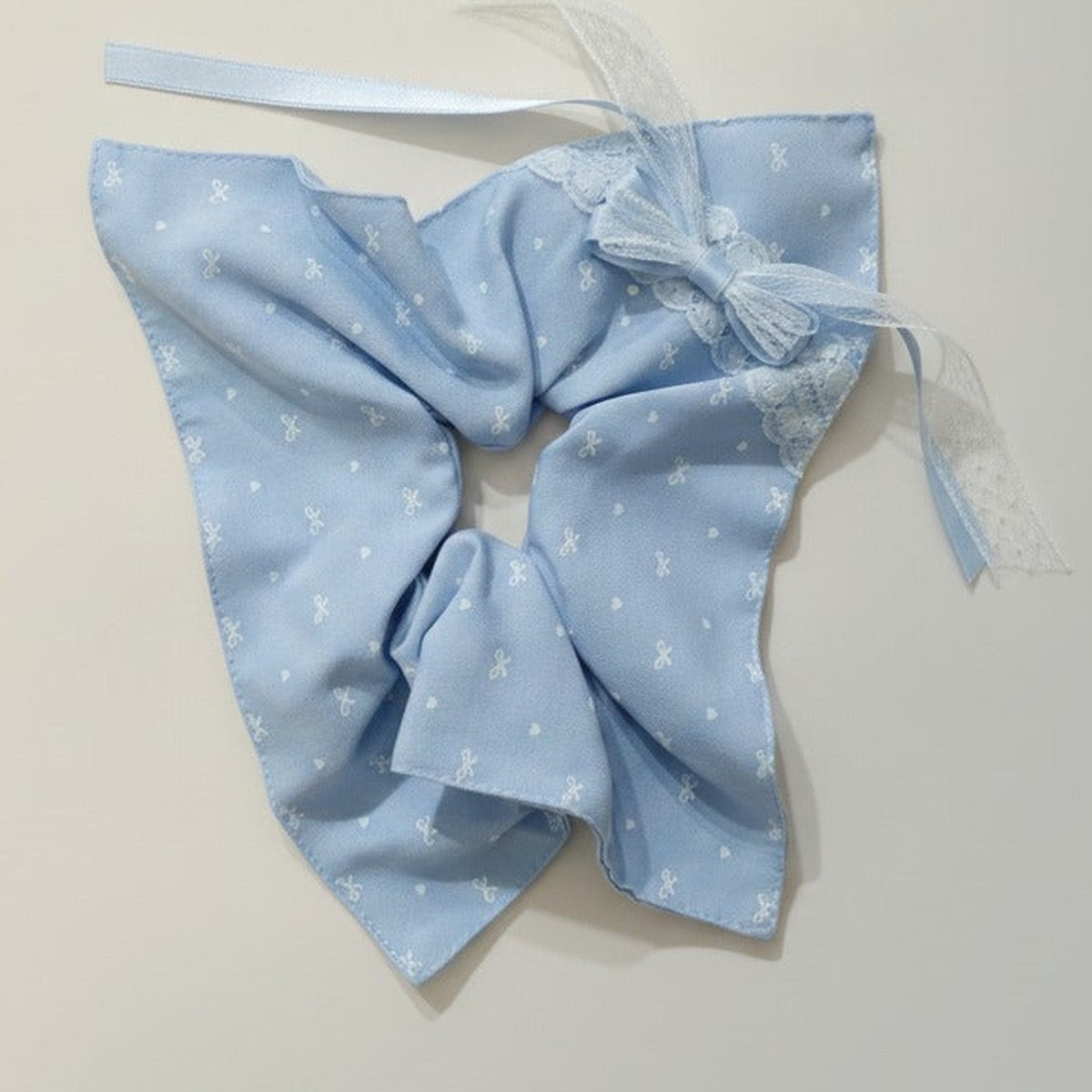 Ruffled Bow Print Scarf Collar – apparel accessories (view 1)