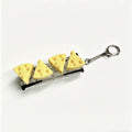 Cheese Wedge Keychain Charm - Cheddar
