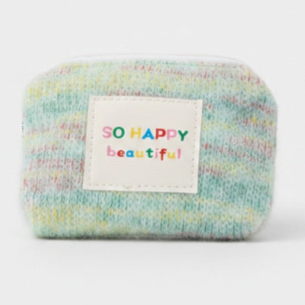 Pastel Rainbow Knit Coin Purse Wallet – bags & wallets (view 1)