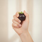 Mangosteen Fruit Shaped Novelty Items - squeeze in hand
