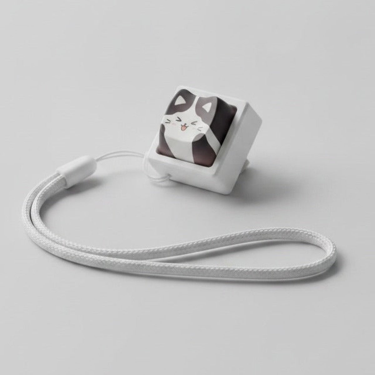 Cute Cat Keycap Keychain - Cat Face Type D