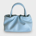 Cloud Puff Blue Ruched Tote Handbag – bags & wallets (view 1)