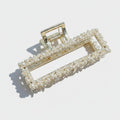 Pearl Beaded Gold Hair Claw Clip – hair accessories (view 1)