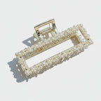 Pearl Beaded Gold Hair Claw Clip – hair accessories (view 1)