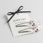 Heart Charm BB Clip Set - Pink Bow – hair accessories (view 1)
