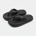 Black Ultra Soft Cushioned Platform Flip-Flops – apparel accessories (view 1)