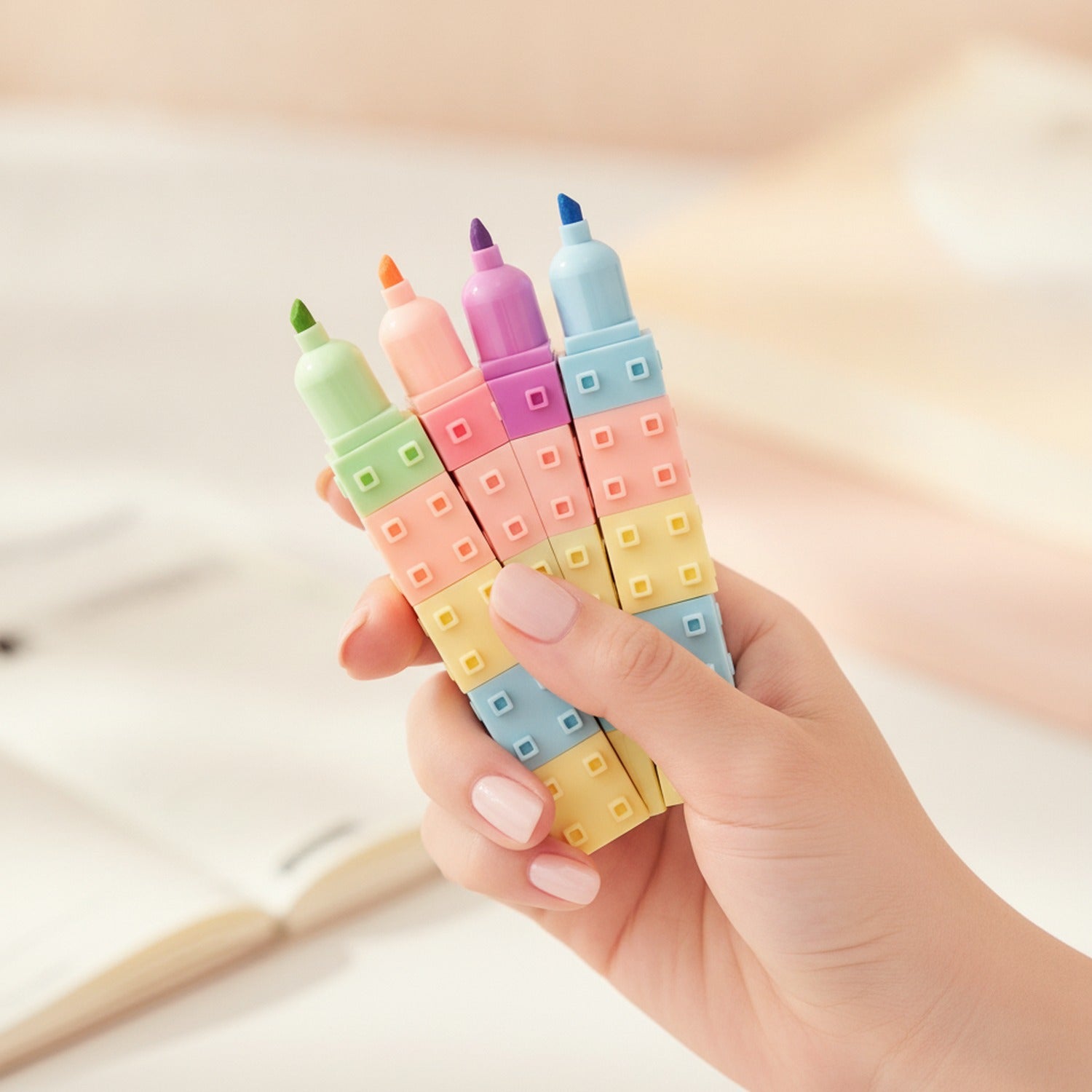 Cute Bunny Gel Pen Set Building Block