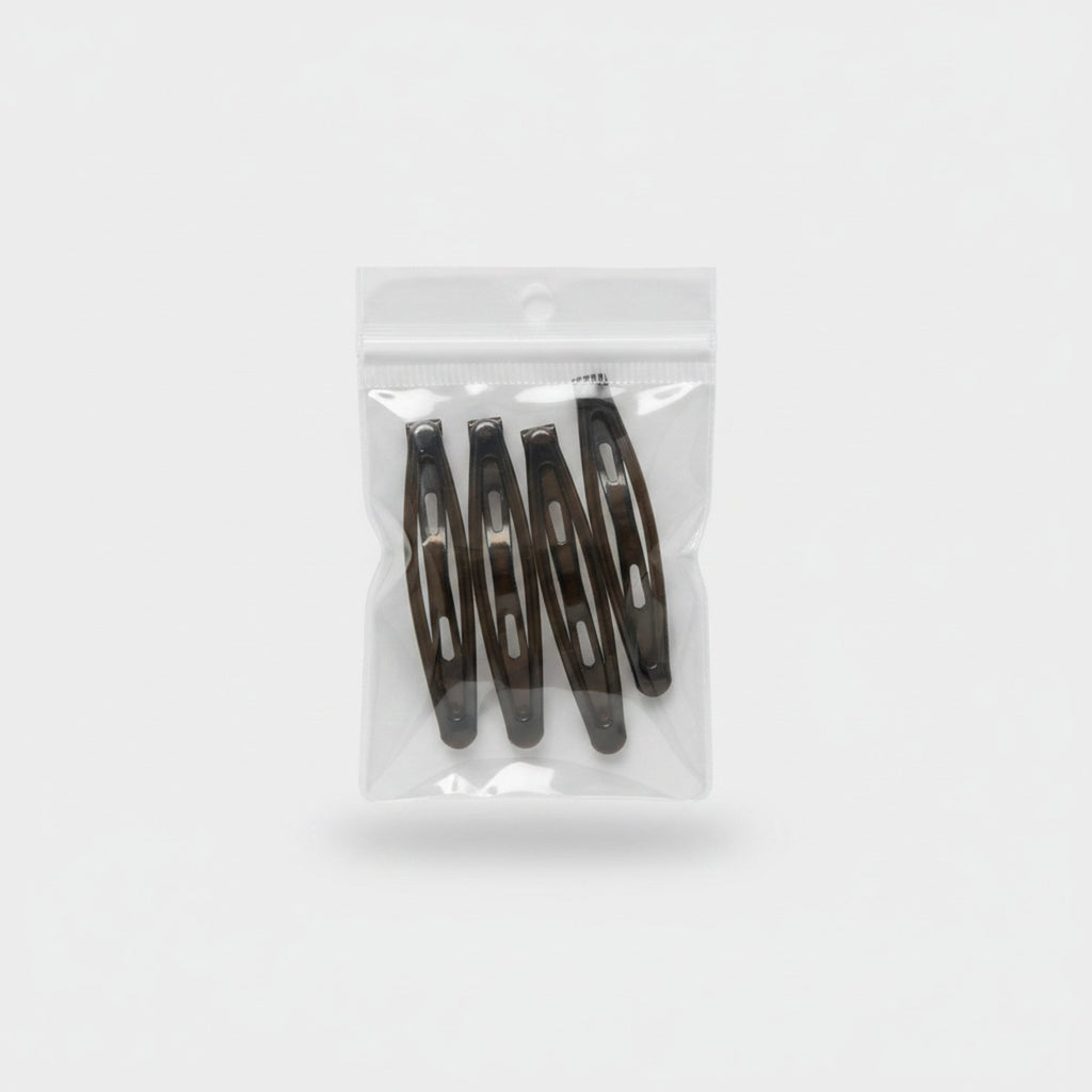 Minimalist BB Hair Clip Set Black