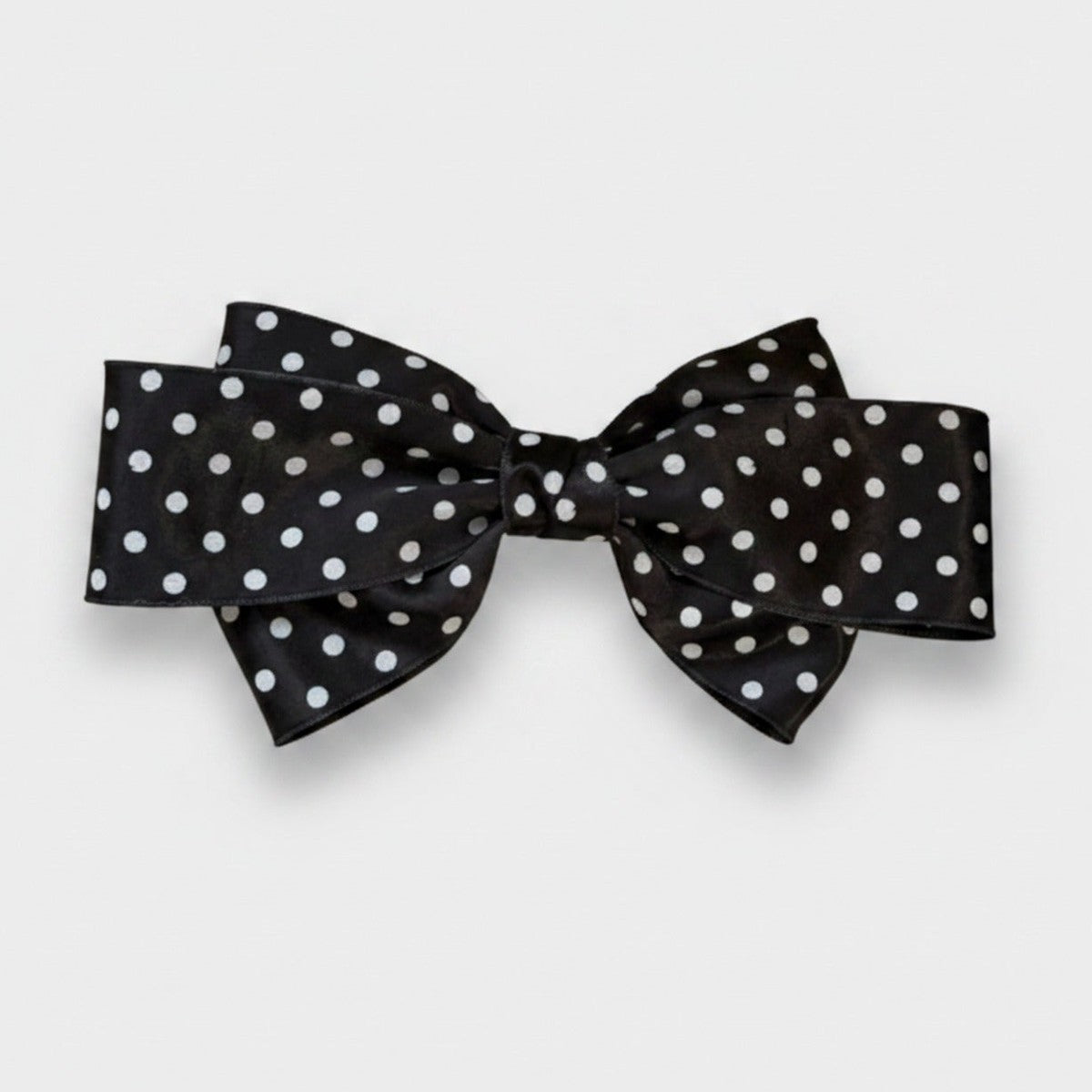 Black Polka Dot Bow Hair Clip – hair accessories (view 1)