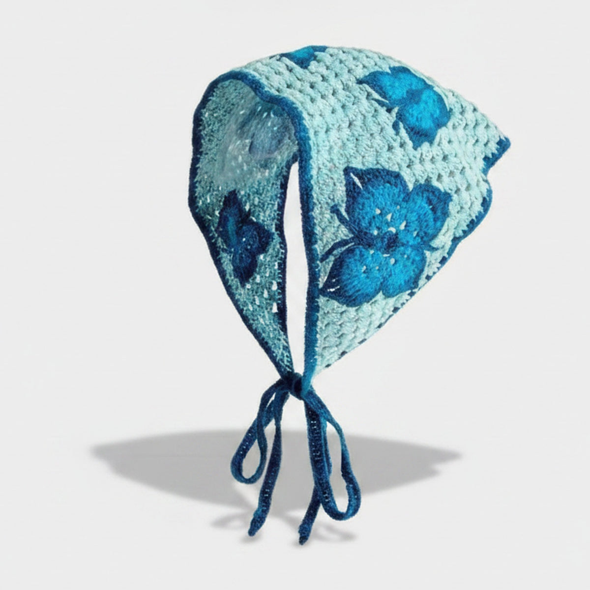 Embroidered Floral Mini Bonnet Headwrap - Type V