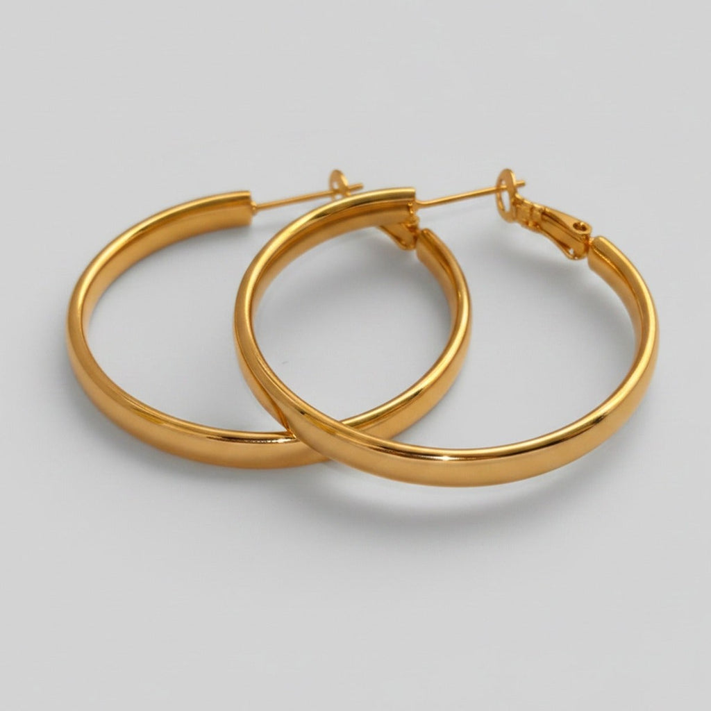 Classic Gold Hoop Earrings Gold