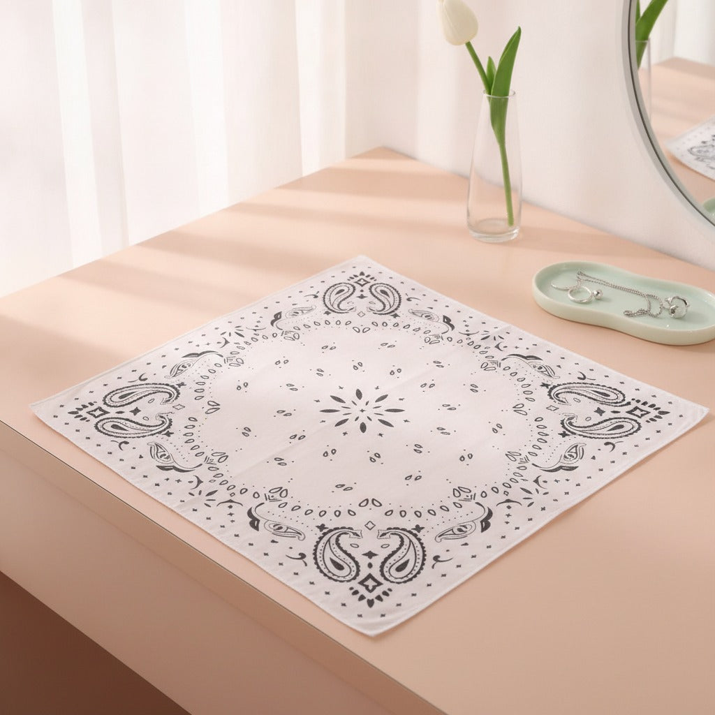 Classic Bandana Wrap Scarf - Taupe