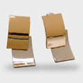 Gold Square Mirror Block Earrings – jewelry (view 1)