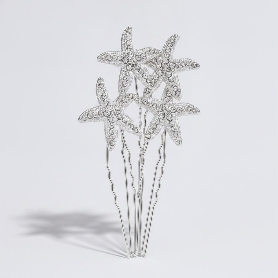 Starfish Pearl Hair Clip Set - Starfish Only