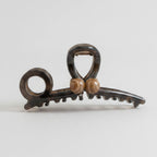 Wood Bead Hair Claw Clip Tortoiseshell – hair accessories (view 1)