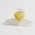 Yellow Heart Pearl Beaded Hair Claw – hair accessories (view 1)