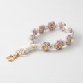 Crochet Daisy Flower Keychain - Lavender