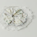 Lace Floral Scrunchie With Bow Detail – hair accessories (view 1)