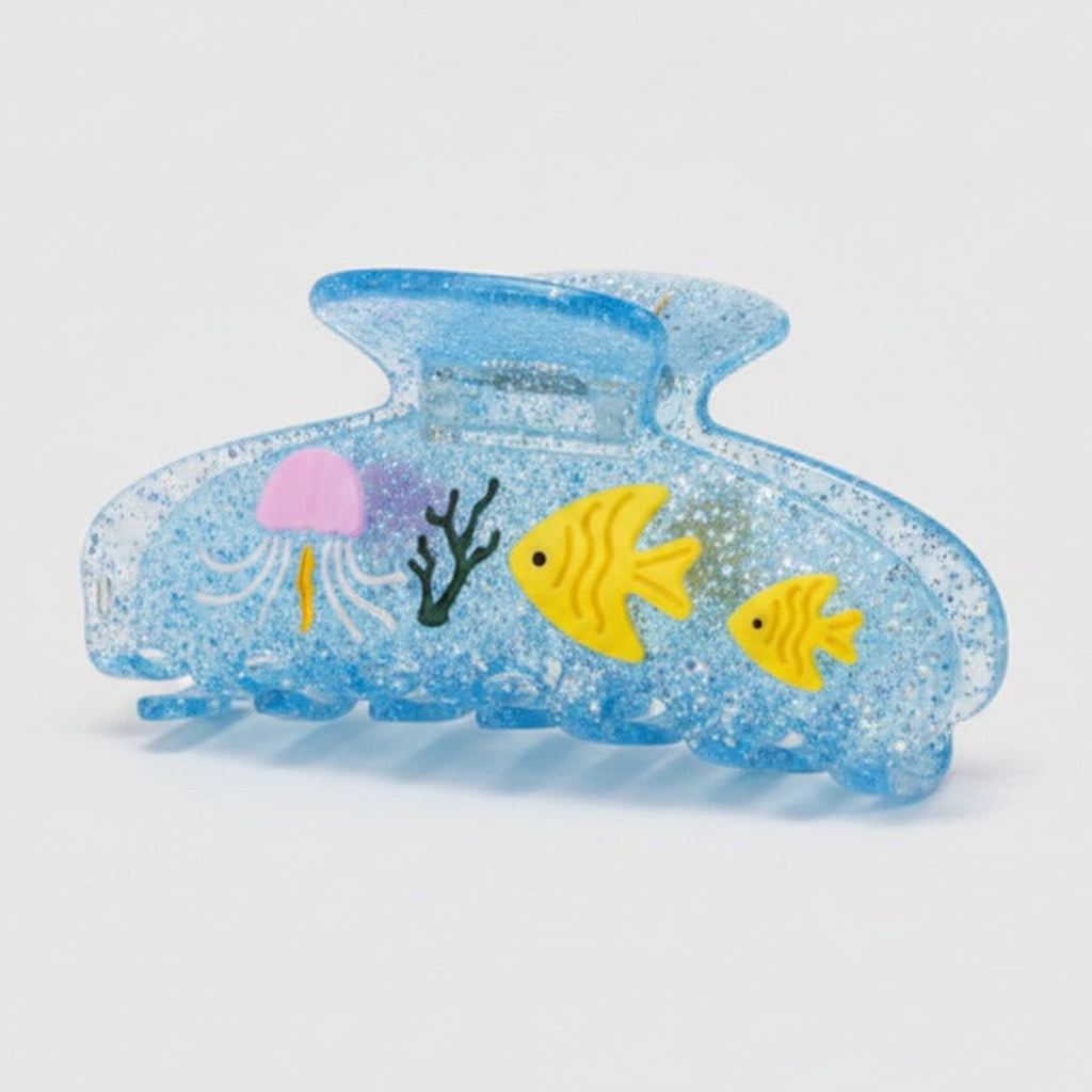 Ocean Vibes Mini Hair Claw - Blue Ocean