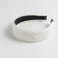 Textured Padded Headband - White