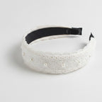 Textured Padded Headband - White