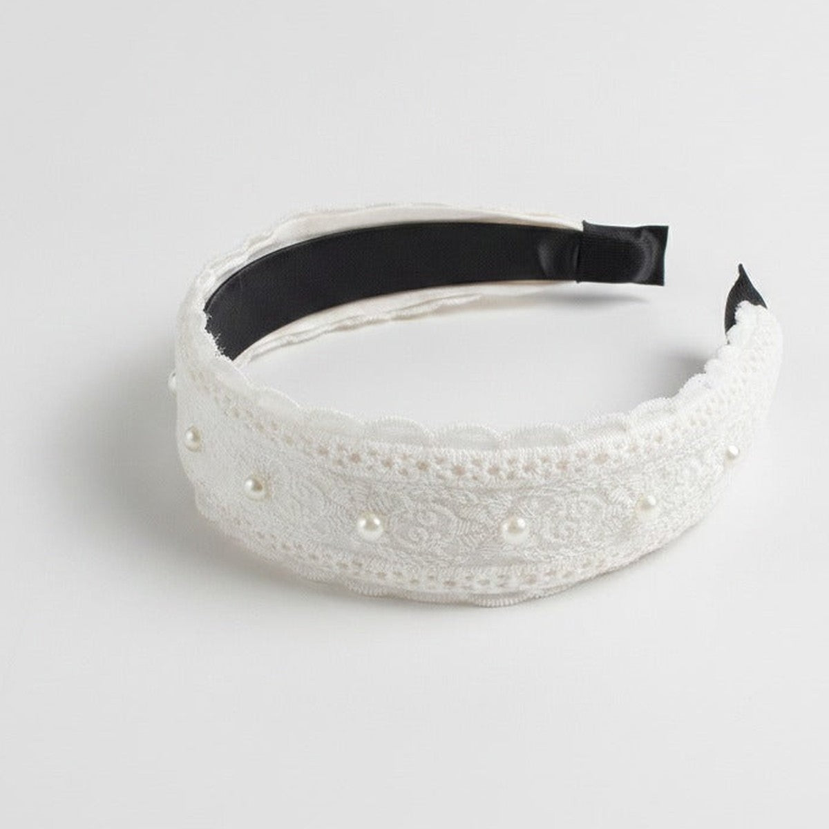 Textured Padded Headband - White