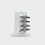 Gemstone Heart Claw Hair Clip Set Crystal Heart