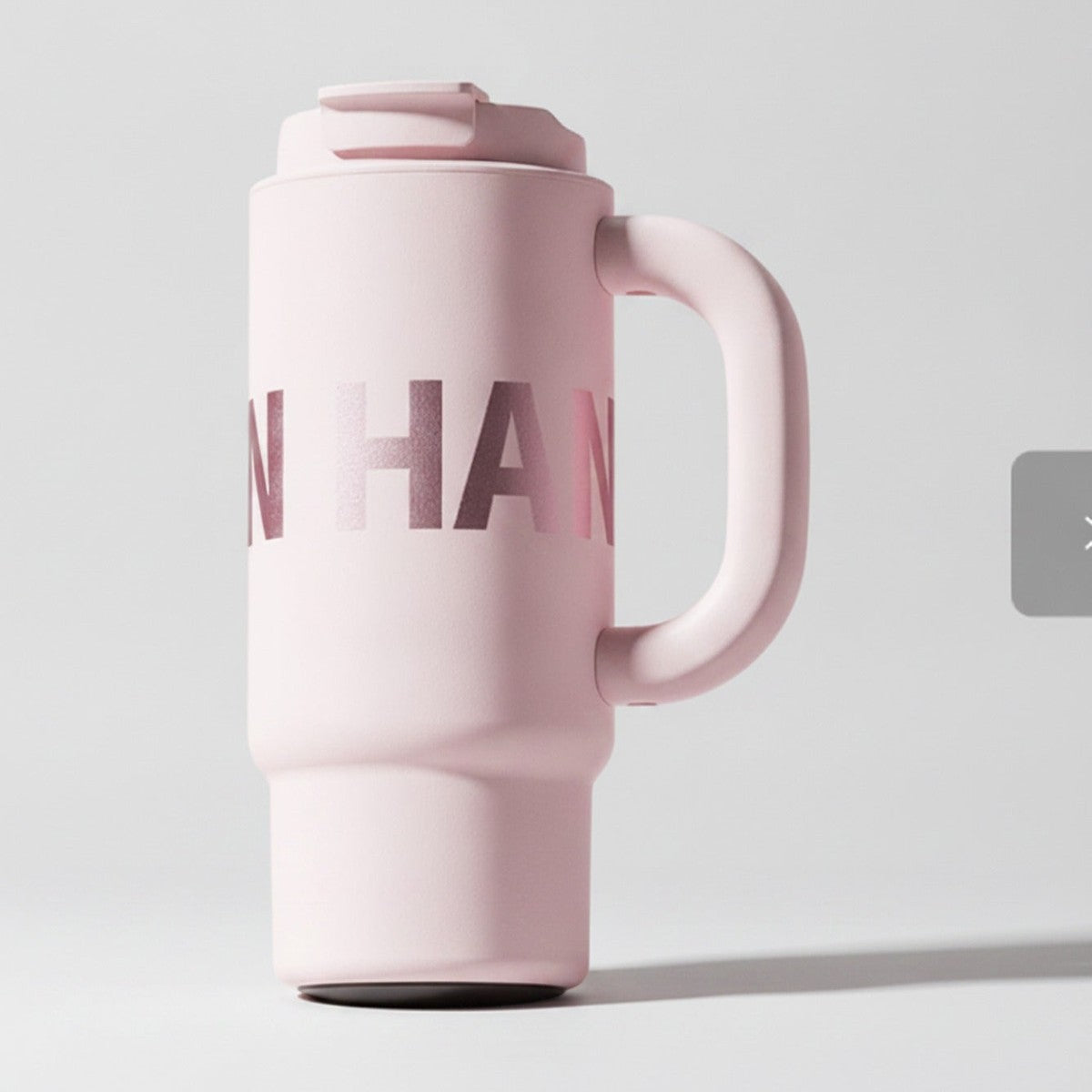 Insulated Tumbler Cup With Handle - Cherry Blossom Pink Handle 1000ml – novelty & toys (view 1)