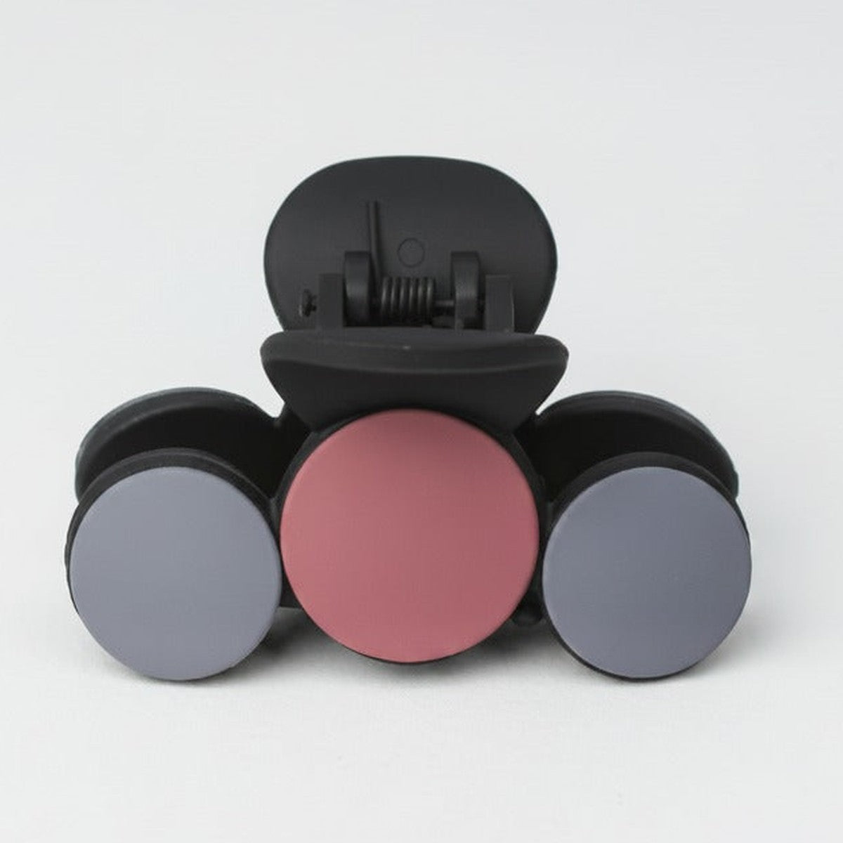Tri-Sphere Hair Claw Clip - Small Pink + Gray Hair Clip – hair accessories (view 1)