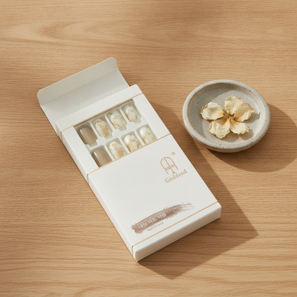 Marble Nail Set Kit - Taupe & Marble