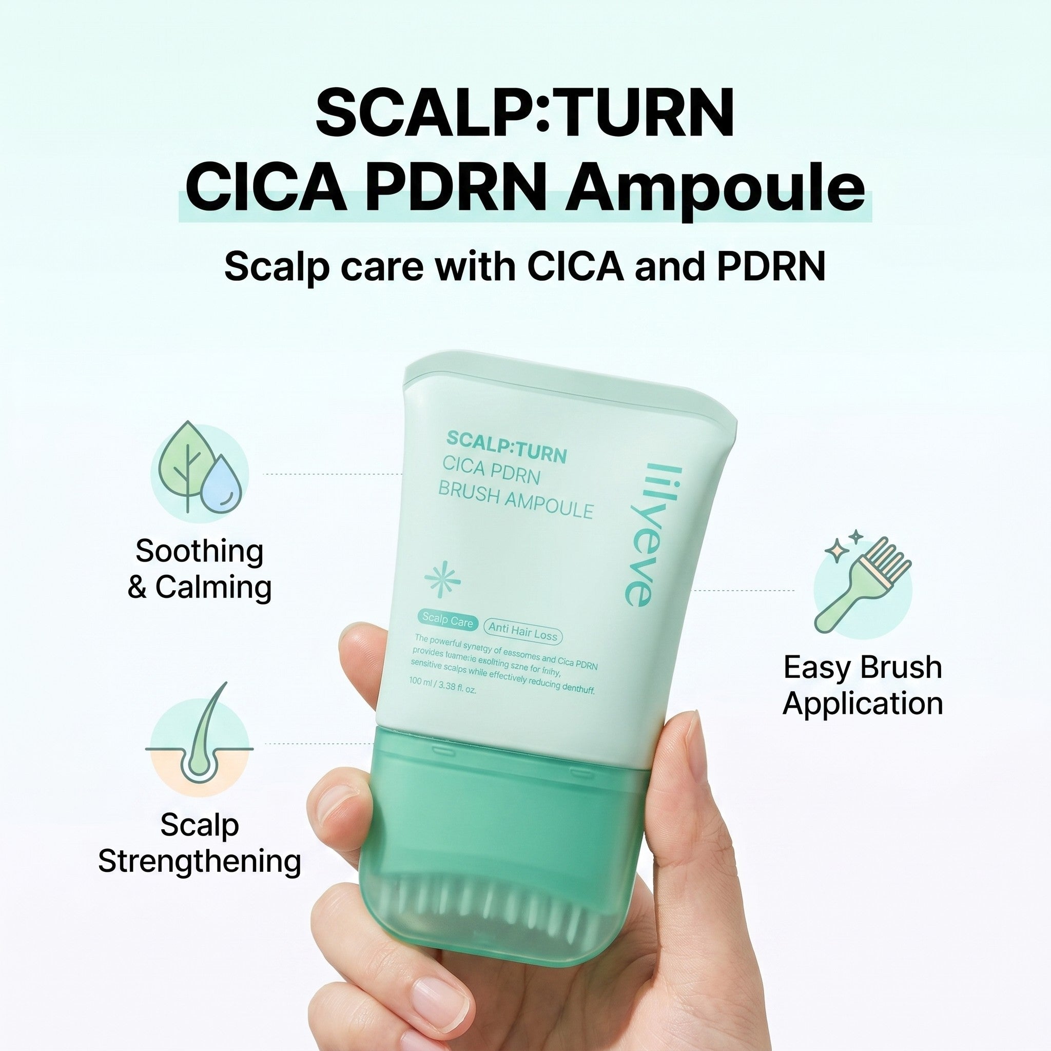 (Mini) SCALP:TURN CICA PDRN BRUSH Ampoule 30ml