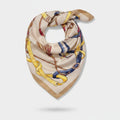 Silk Scarf with Equestrian Chain Print – scarves & belts (view 1)