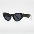 Black Cat Eye Sunglasses With Metal Accents – eyewear (view 1)