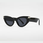 Black Cat Eye Sunglasses With Metal Accents – eyewear (view 1)
