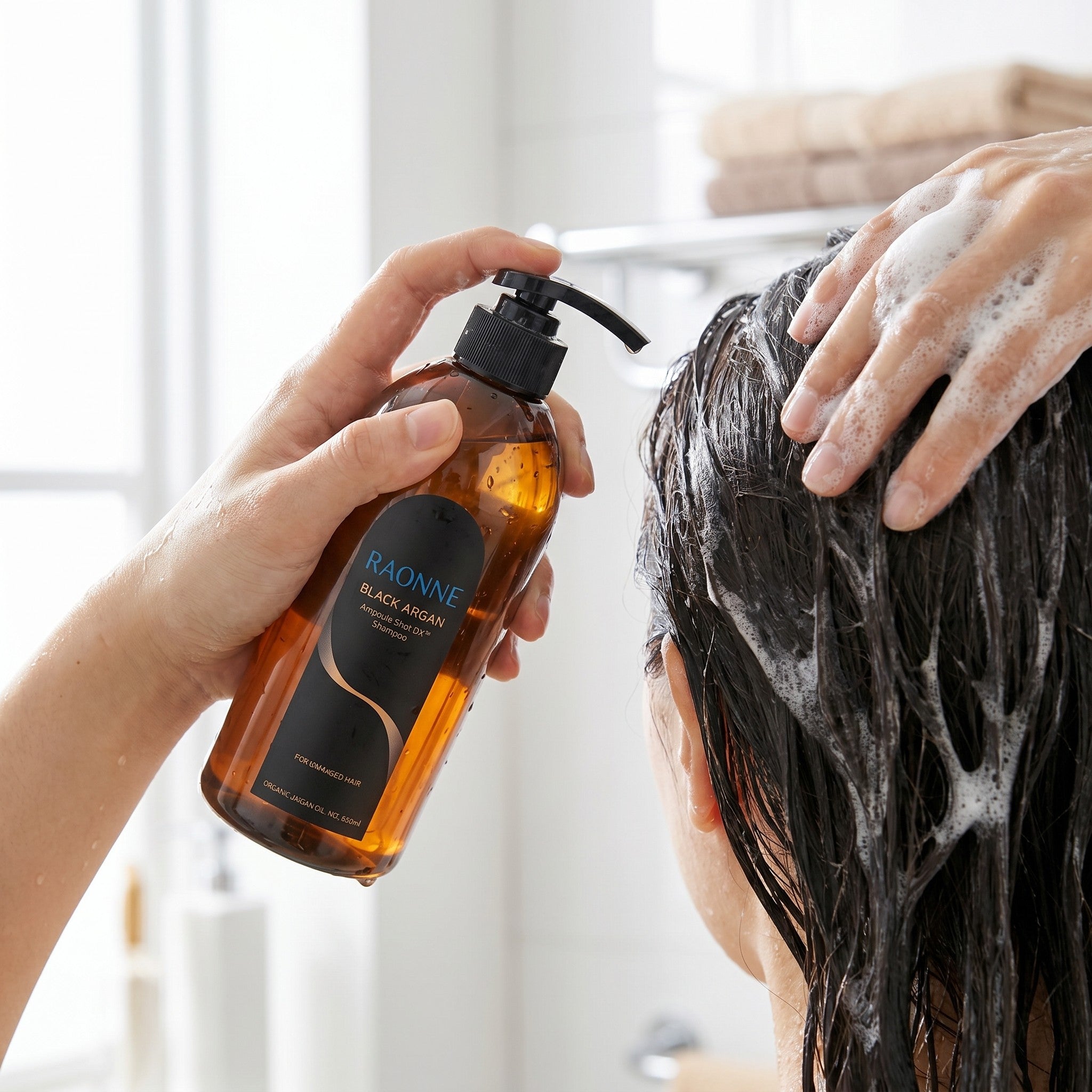 Black Agran Ampoule Shot DX Shampoo 500ml