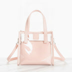 Clear Panel Mini Tote Bag - Blush Pink