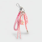 Bear Coil Cord Keychain Fob - Pink – novelty & toys (view 1)