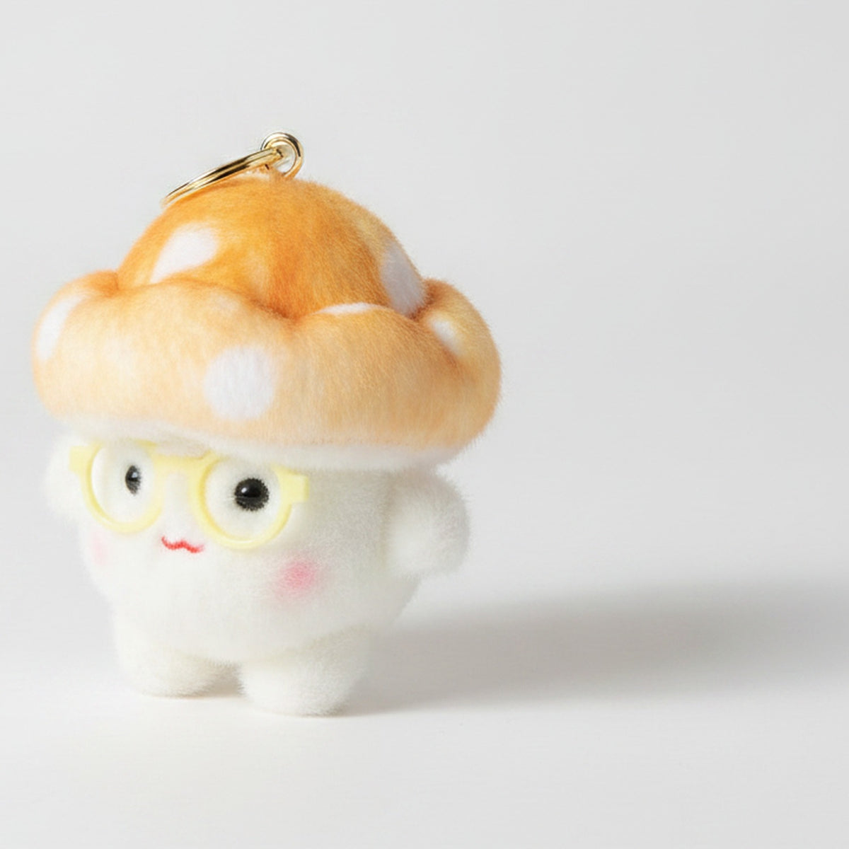 Cute Mushroom Plush Keychain with Glasses – novelty & toys (view 1)