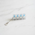 Four-Key Mechanical Switch Keychain - Clear
