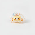 Fuzzy Cat Squishy Keychain - Yellow