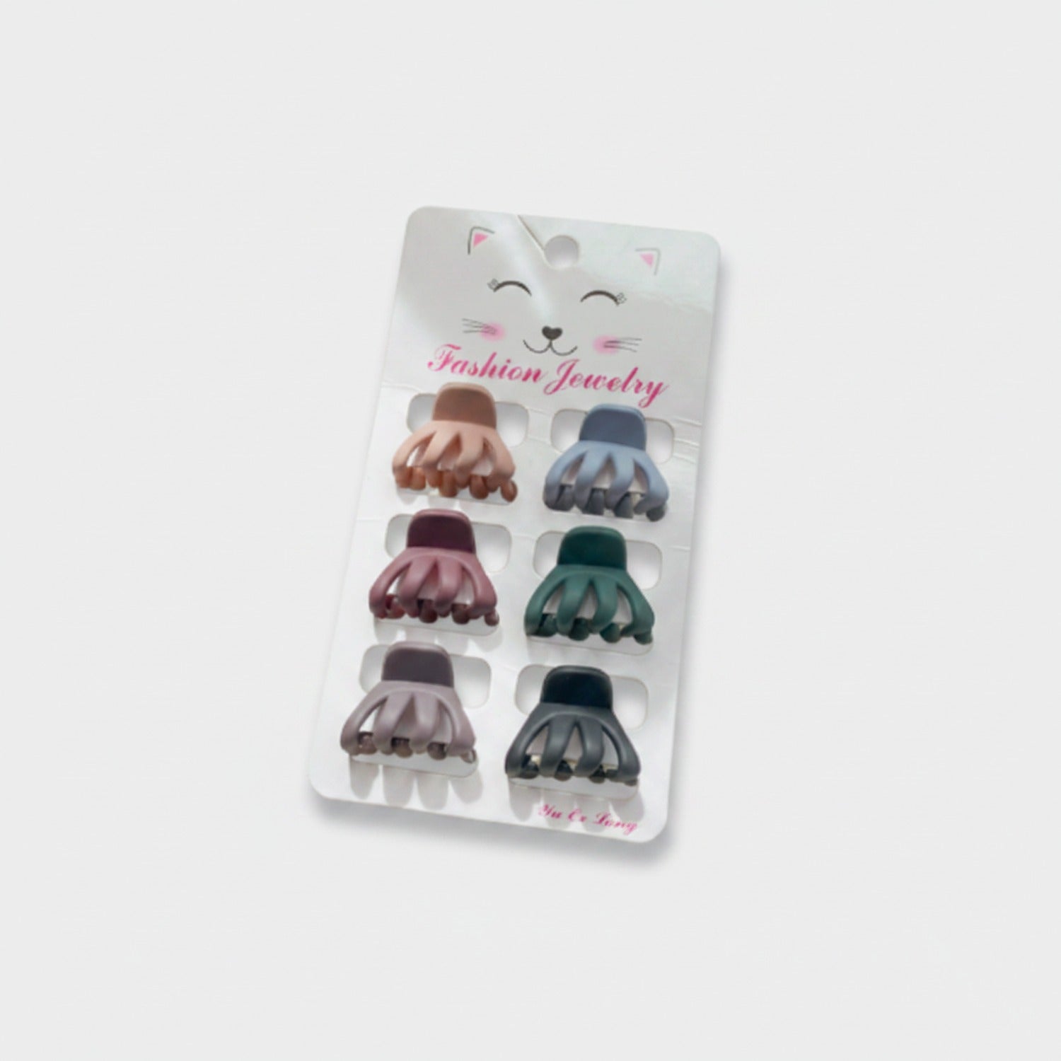 Mini Claw Clips Six-Pack Set Charcoal